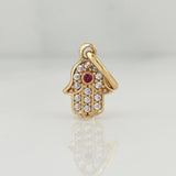Dije Hamsa 0.7gr / 3/4 in / Oro Amarillo 18K !
