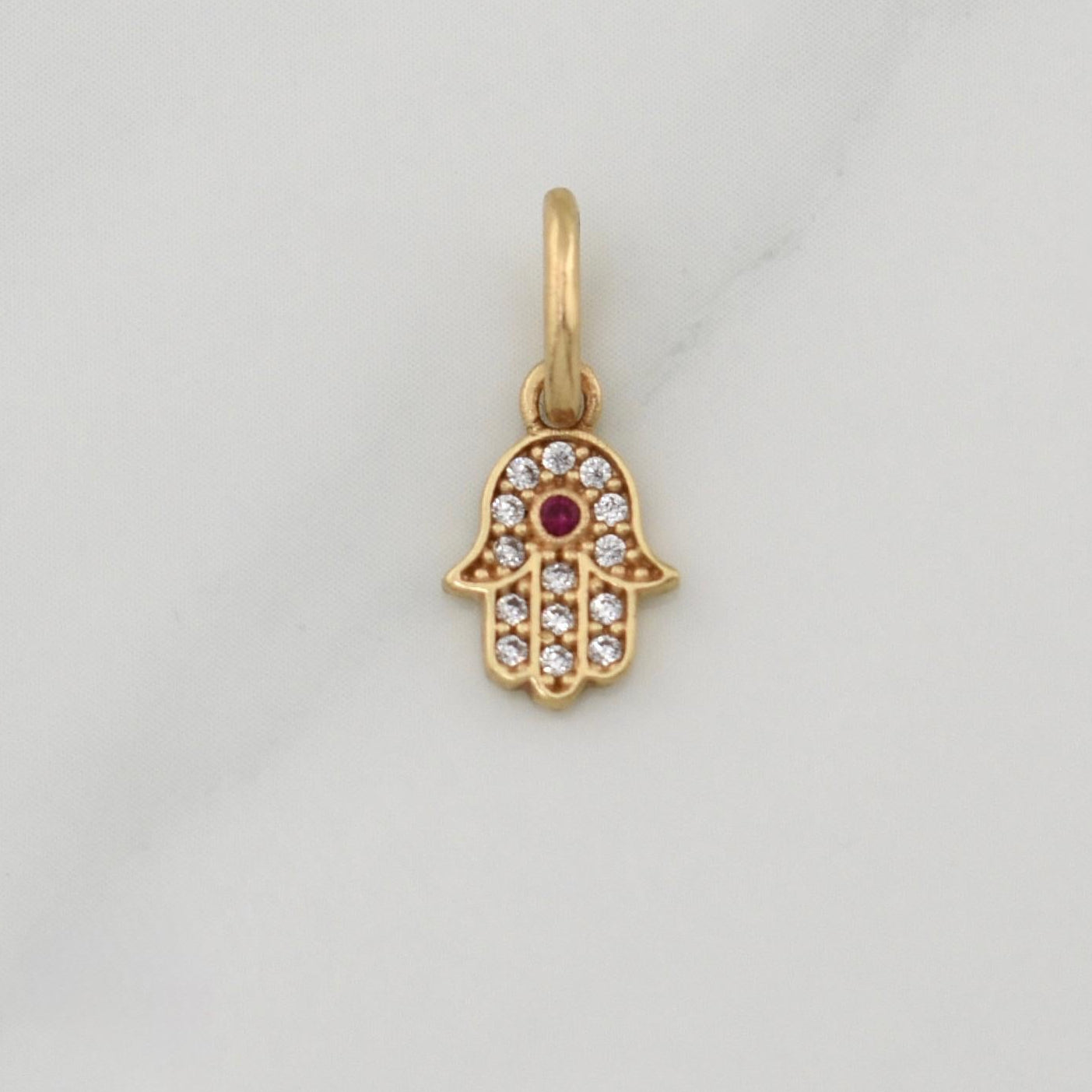 Dije Hamsa 0.7gr / 3/4 in / Oro Amarillo 18K !