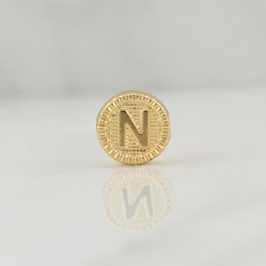 Herraje Letra N 0.35gr / 1/2 in / Oro Amarillo 18K !