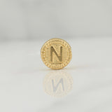 Herraje Letra N 0.35gr / 1/2 in / Oro Amarillo 18K !