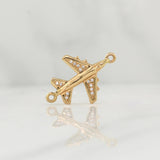 Herraje Avion 1.95gr / 1 in / Oro Amarillo 18K !