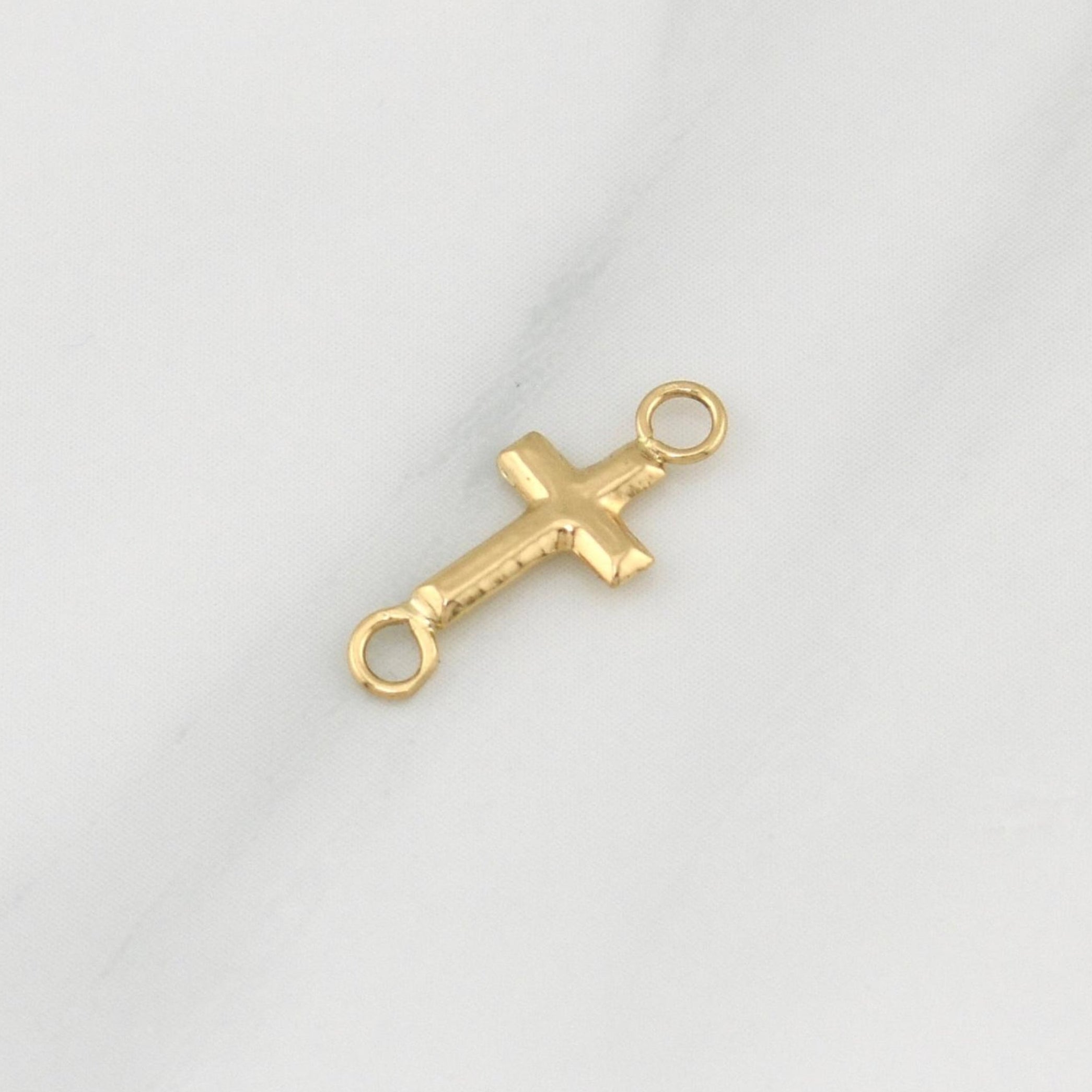 Herraje Cruz 0.15gr / 1/2 in / Oro Amarillo 18K !