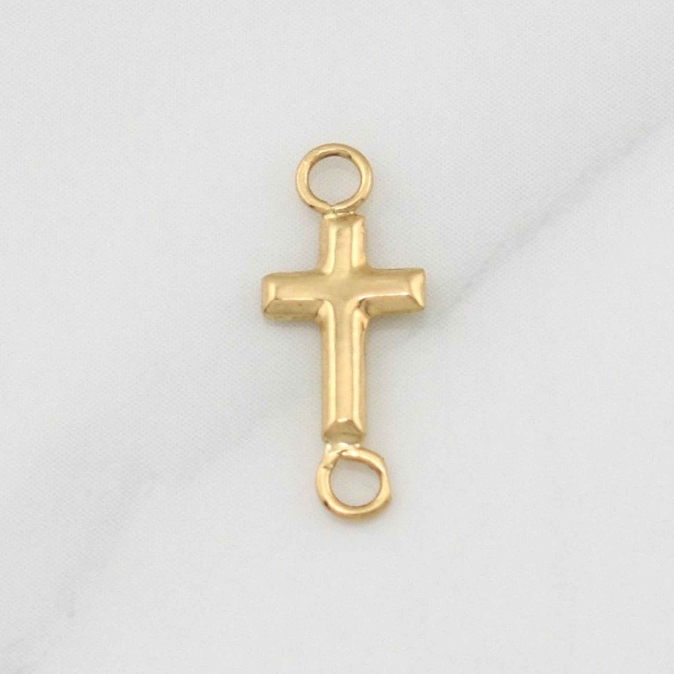 Herraje Cruz 0.15gr / 1/2 in / Oro Amarillo 18K !