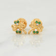 Topos Trebol 0.95gr / 6.4mm Oro Amarillo 18K !