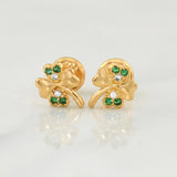 Topos Trebol 0.95gr / 6.4mm Oro Amarillo 18K !