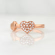 Anillo Corazones 2.1gr / T6 1/2 / Oro Rosa 18K !