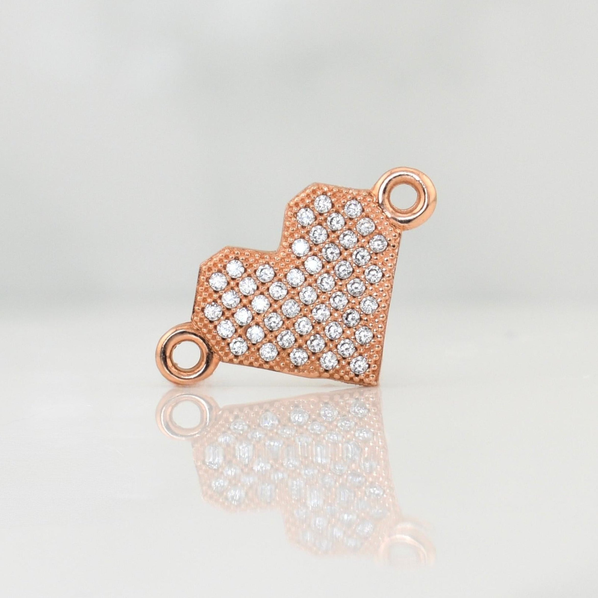 Herraje Corazon 1gr / 3/4 in / Oro Rosa 18K !