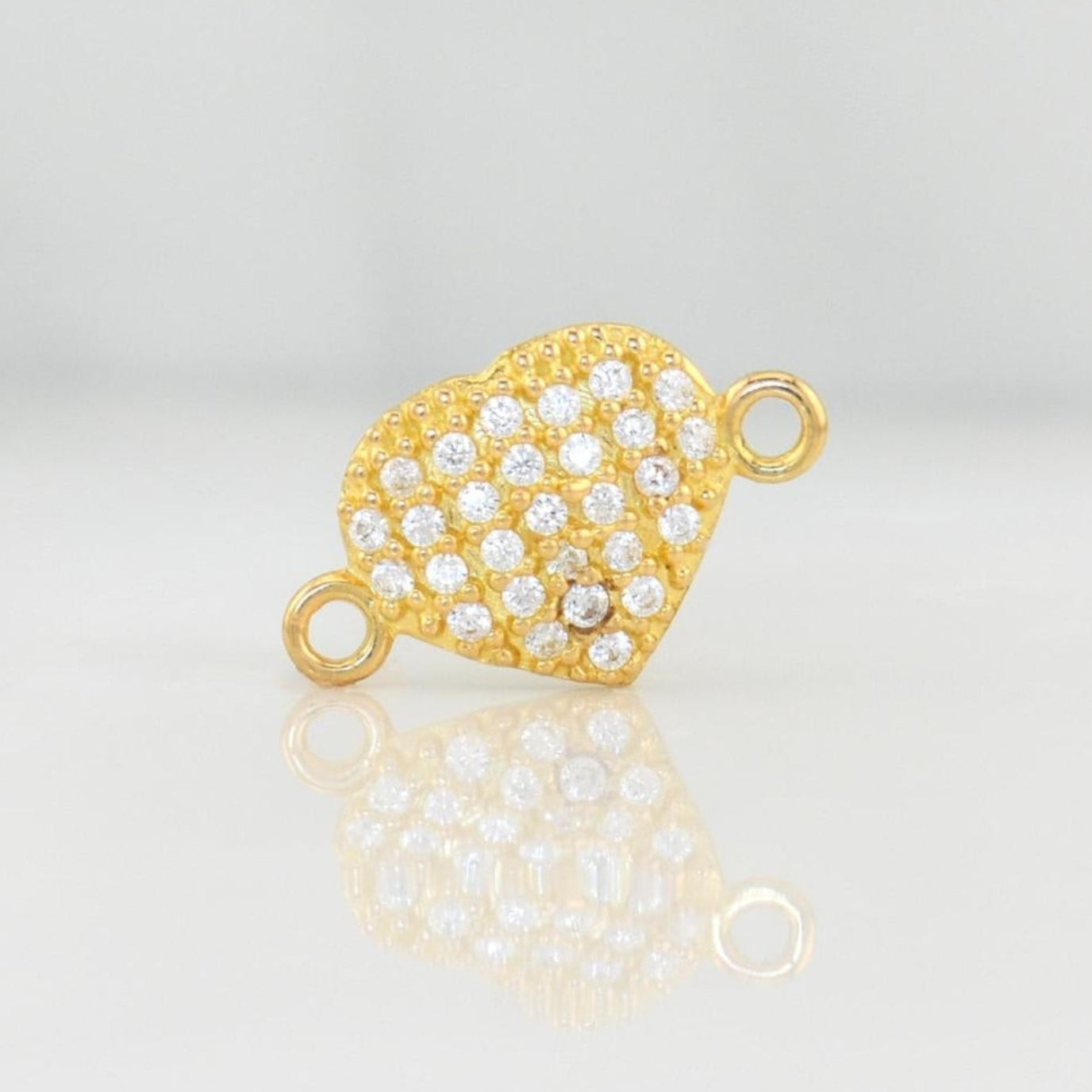 Herraje Corazon 0.6gr / 1/2 in / Oro Amarillo 18K !