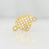Herraje Corazon 0.6gr / 1/2 in / Oro Amarillo 18K !
