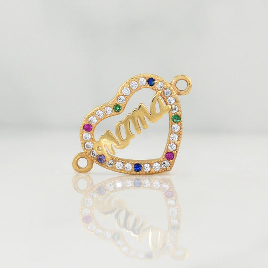 Herraje Corazon Mama 1.2gr / 3/4 in / Oro Amarillo 18K !