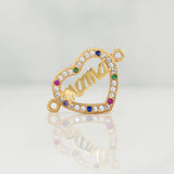 Herraje Corazon Mama 1.2gr / 3/4 in / Oro Amarillo 18K !