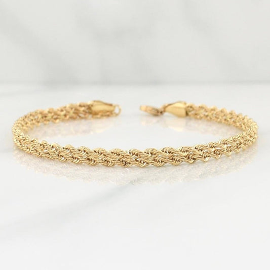 Pulso Lazo Secuencial 2.35 g / 7 in / 4.05 mm Oro Amarillo 18K