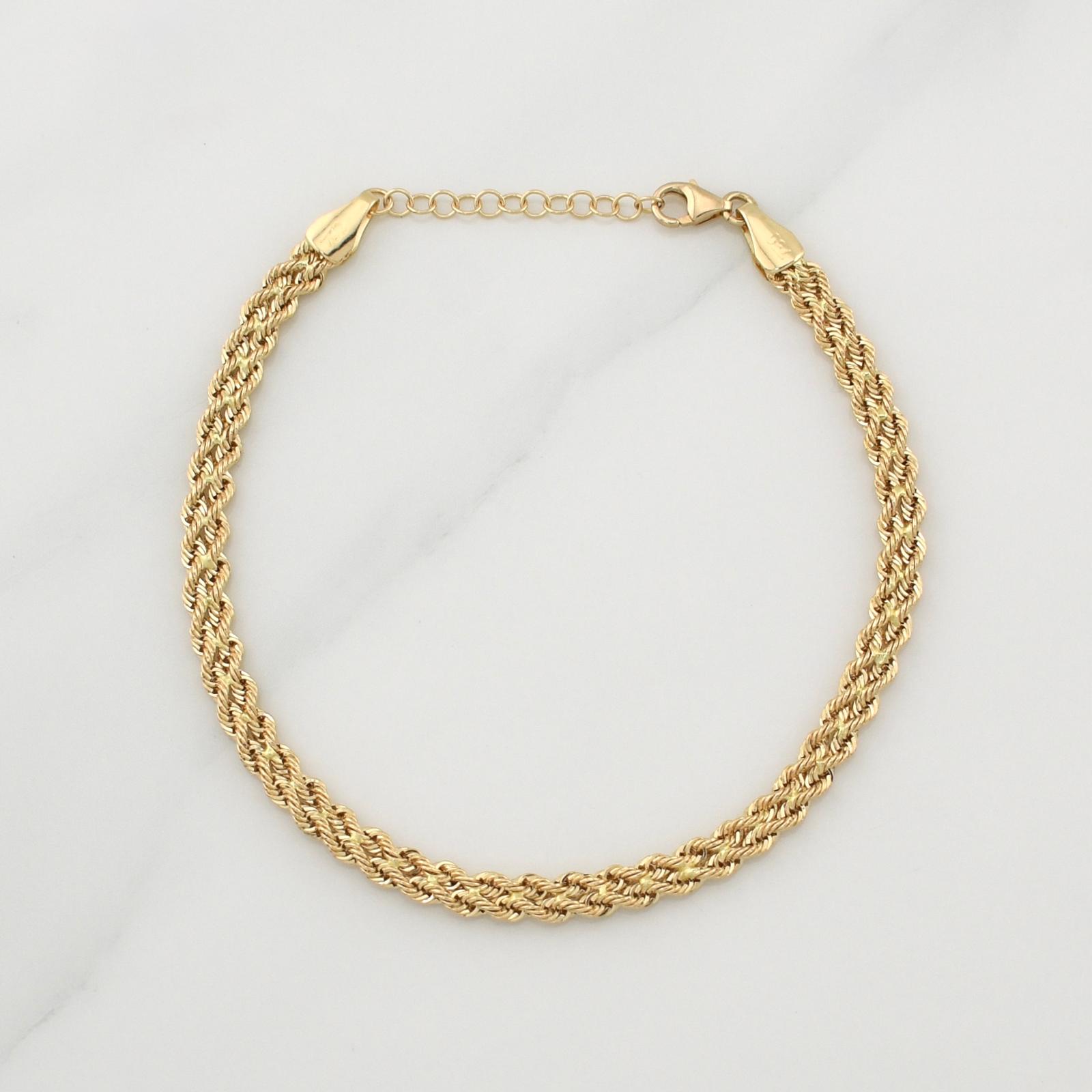 Rope Bracelet Sequential 2.4 g / 7 in / 4.05 mm Yellow Gold 18K