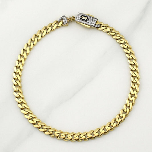 Cuban Links Bracelet Monaco 7.2 g / 8 in / 5 mm Yellow Gold 18K