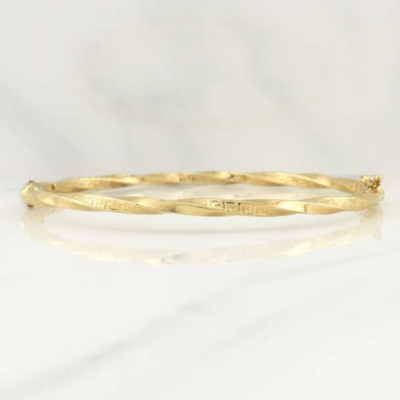 Bracelet Twisted Hoop Tribal 4.1 g / 7 1/2 in / 3 mm 18K Yellow Gold