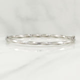 Bracelet Twisted Hoop Tribal 4 g / 7 1/2 in / 3 mm White Gold 18K