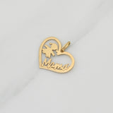 Pendant Heart Mom 1 g / 3/4 in Yellow Gold 18K
