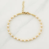 Pulso Modulable Aro Militar Perlado 4.35 g / 7 1/4 in - 8 1/4 in / 4.1 mm Oro Amarillo 18K