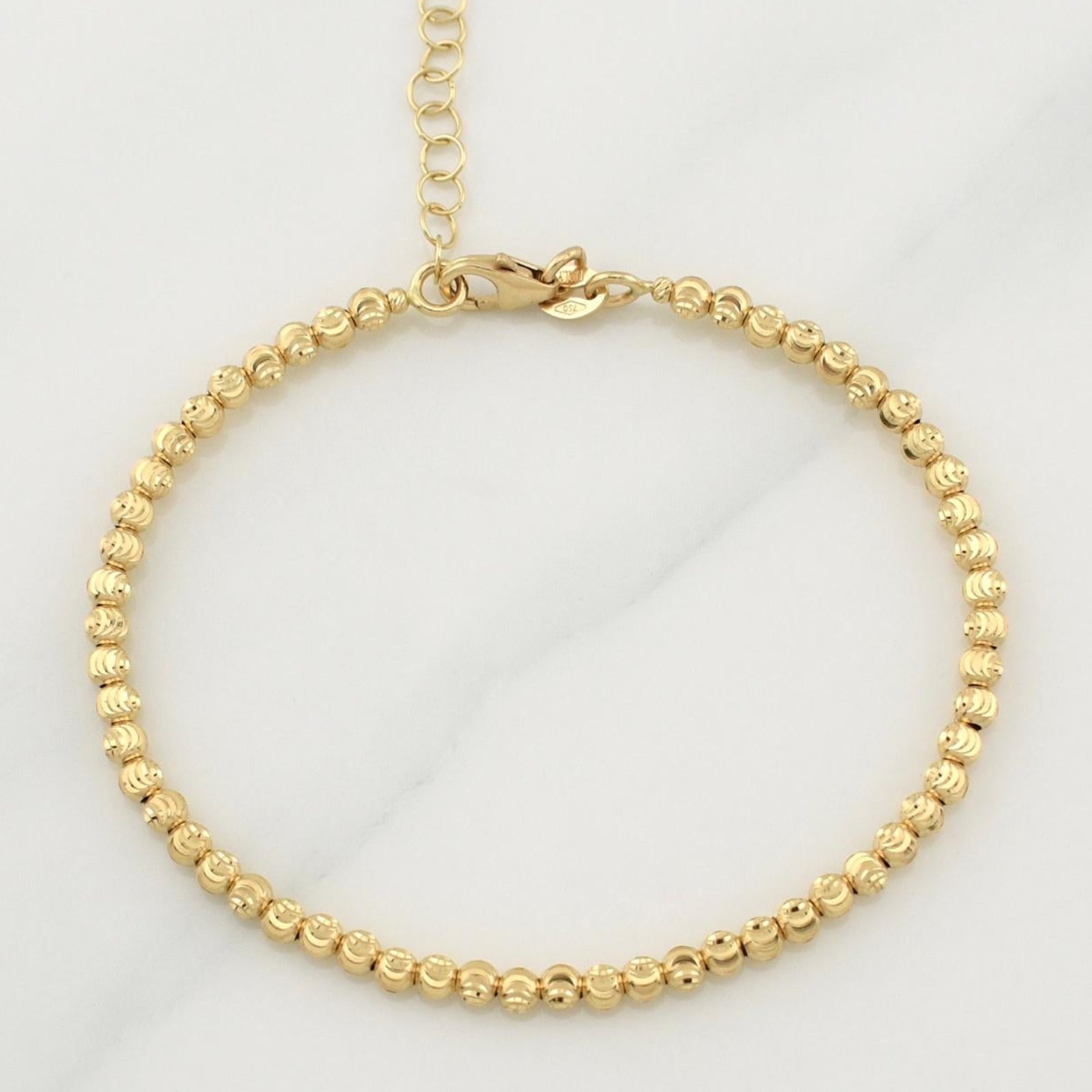 Pulso Modulable Militar Media Luna 6 g / 7 in - 8 in / 3 mm Oro Amarillo 18K