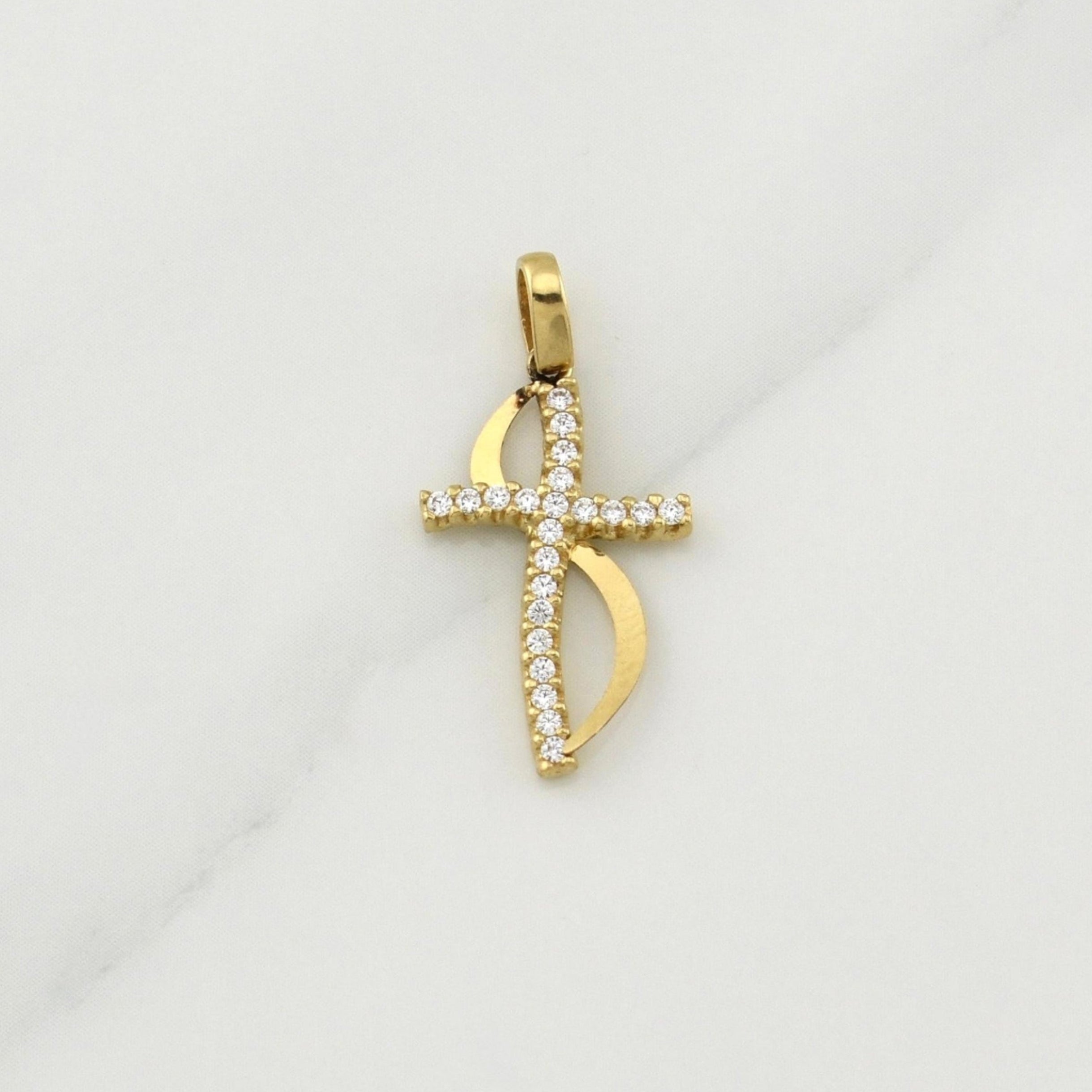Dije Cruz 1 g / 1 in Oro Amarillo 18K