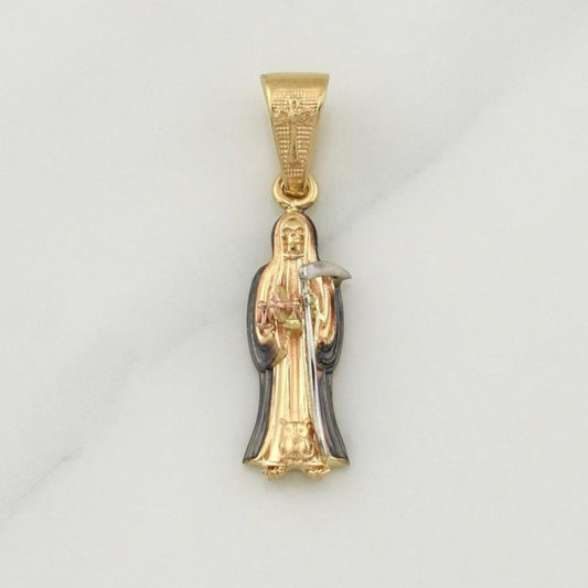 Dije Santa Muerte 2.45 g / 1 1/4 in Tres Oros 18K