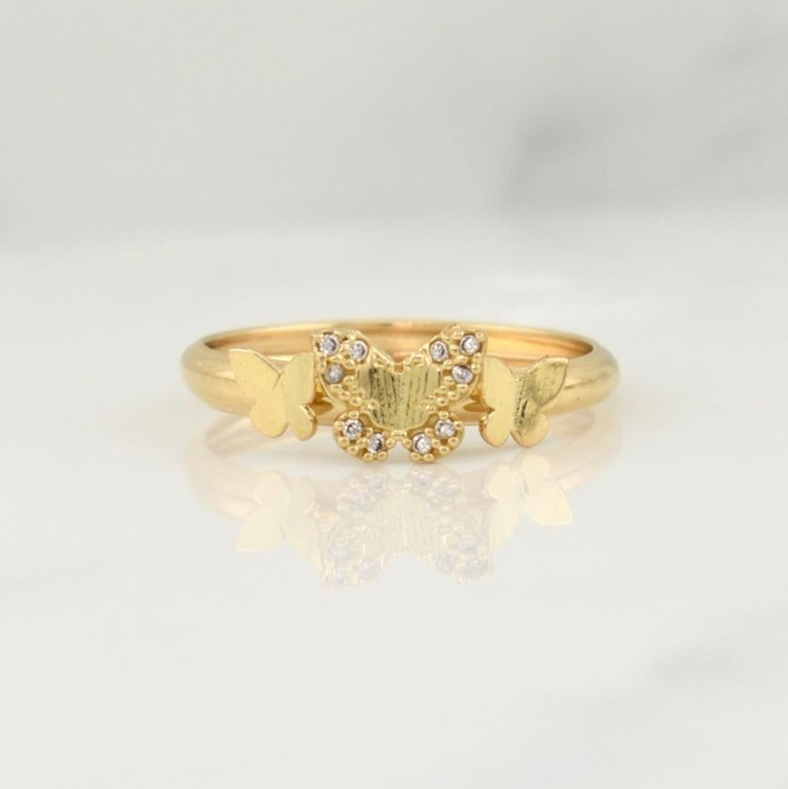 Butterfly Ring 1.25 g / T6 Yellow Gold 18K