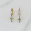Hoop Earrings Dense Cross 1.7 g / 3/4 in 18K Yellow Gold