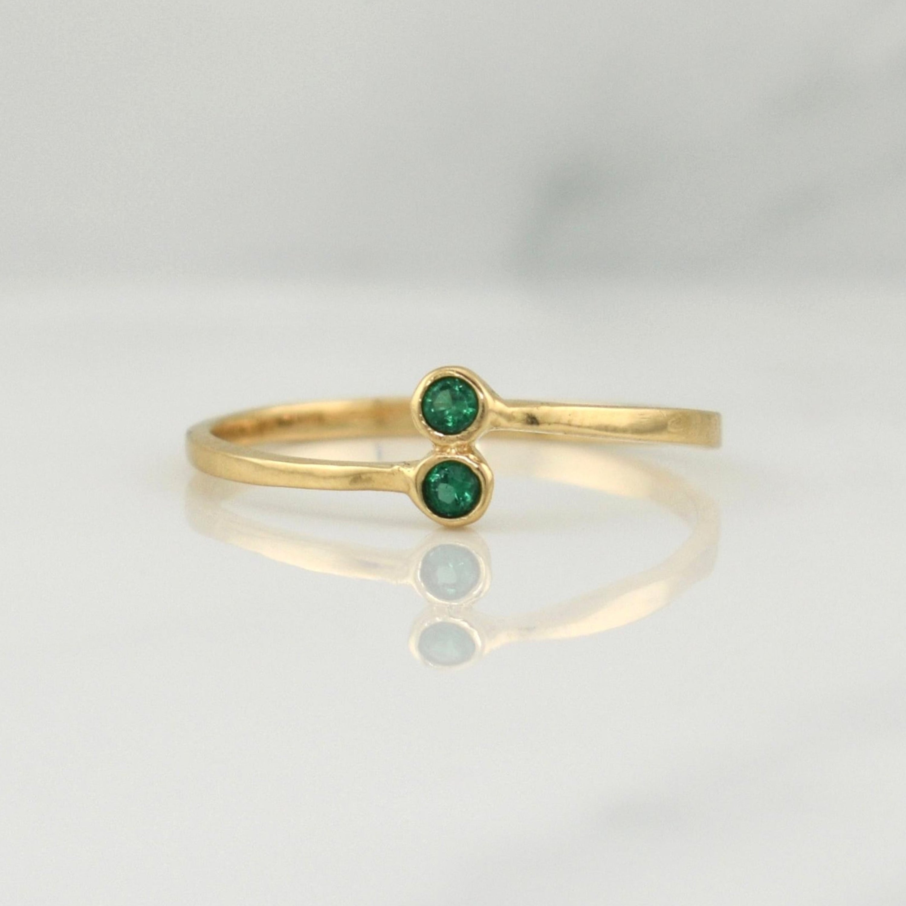 Anillo Doble Bisel 1.3 g / T7,75 Oro Amarillo 18K
