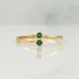 Anillo Doble Bisel 1.3 g / T7,75 Oro Amarillo 18K