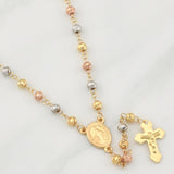 Miraculous Virgin Rosary 9.6 g / 22 3/4 in / 4 - 5 mm Three Golds 18K