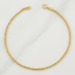 Rope Bracelet 0.8g / 7 1/2 in / 1.65mm Yellow Gold 18K