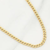 Cadena Cubana 6.9g / 24 in / 4.2mm Oro Amarillo 18K