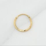Candongas Aro Rayado 0.45g / 1/2 in Oro Amarillo 18K