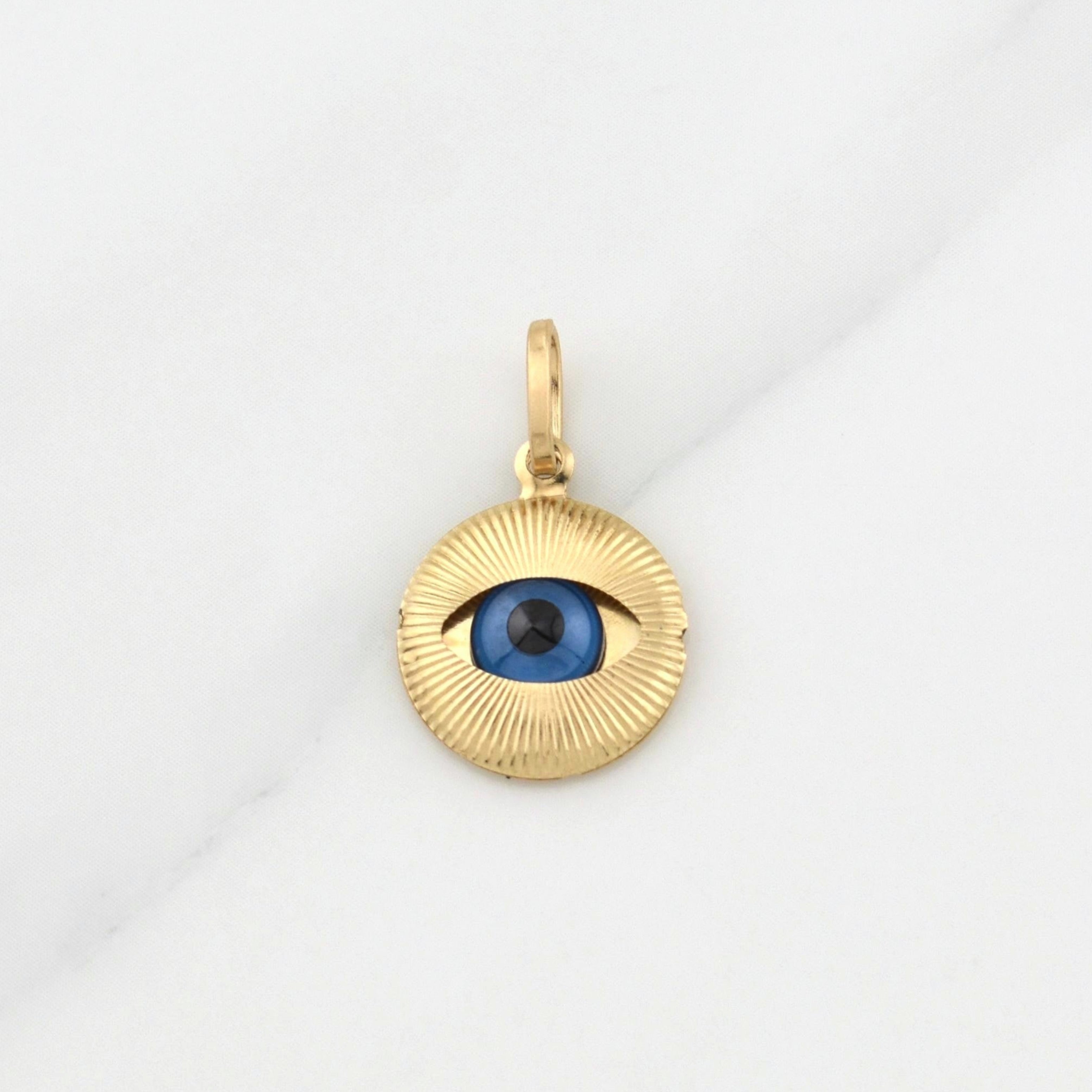 Dije Ojo Turco 1g / 3/4 in Oro Amarillo 18K