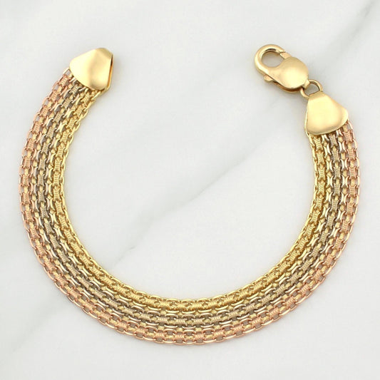 Pulso Chino 20.1g / 8 1/4 in / 11.3mm Tres Oros 18K