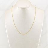 Flat Mariner Chain 2.15g / 20 in / 1.5mm Three Golds 18K