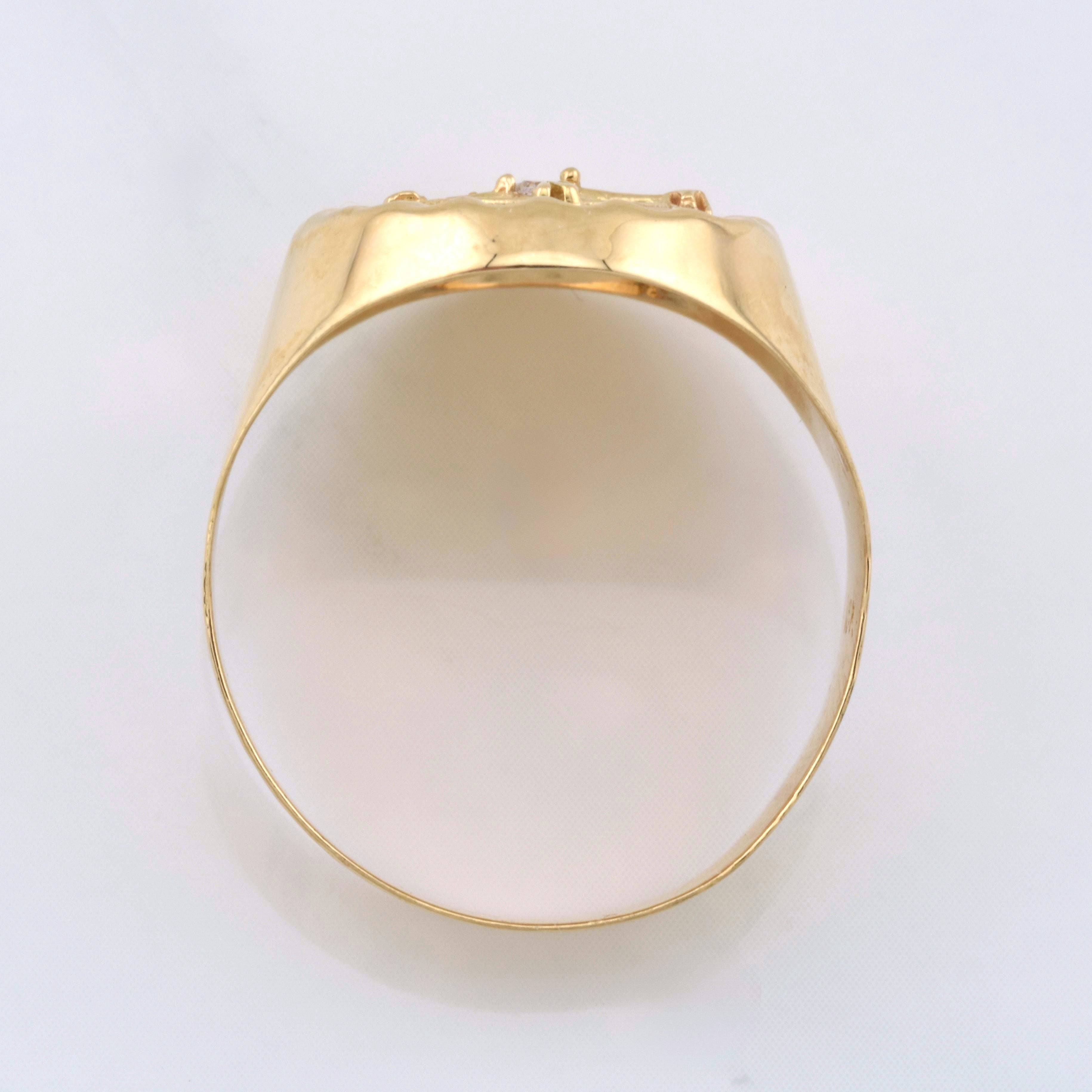Anillo Brujula 3.25g / T8.75 Oro Amarillo 18K