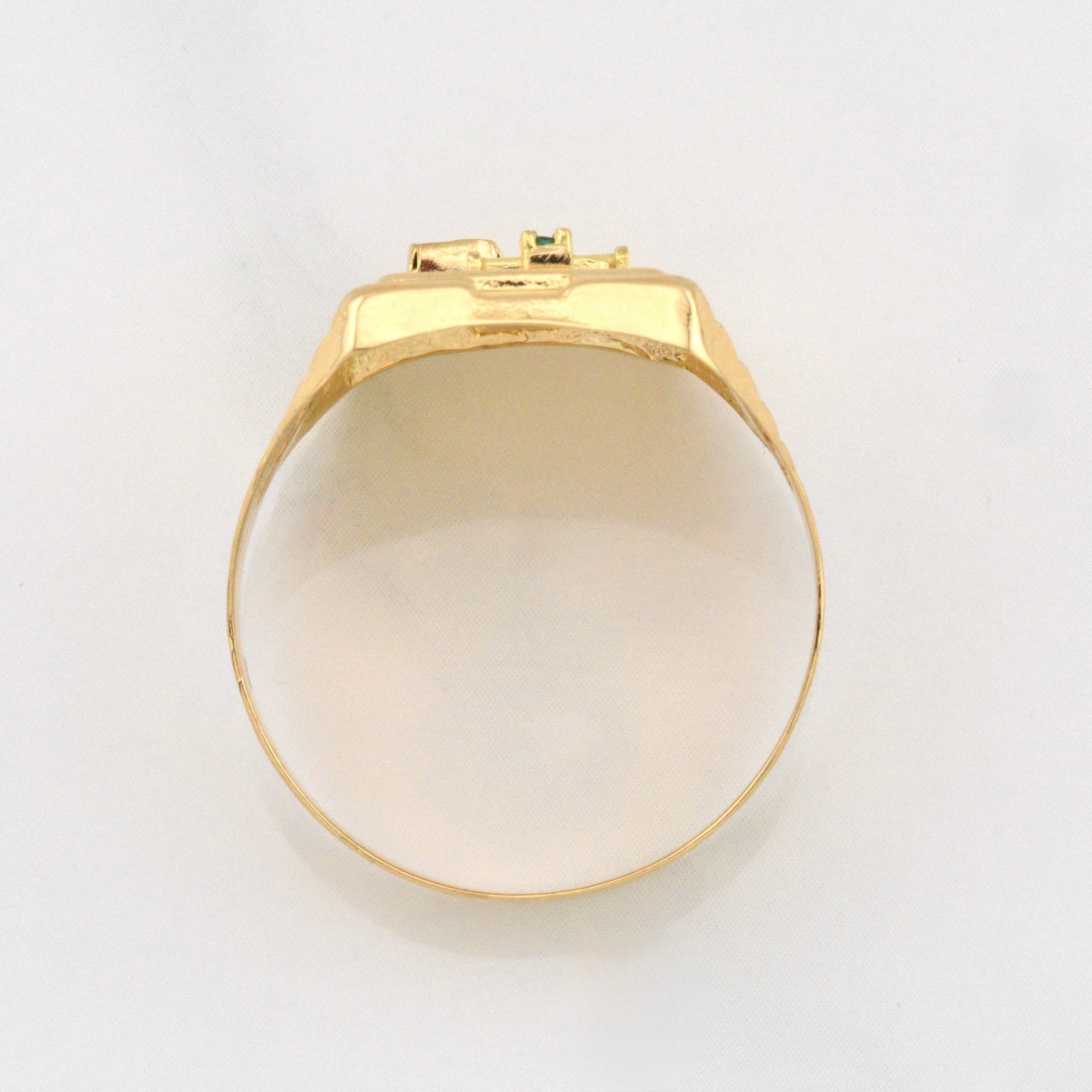 Anillo Cruz Clavo 3.2g / T10,5 Oro Amarillo 18K