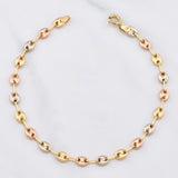 Bracelet GC 2.55g / 7 in / 4.5mm Three Golds 18K