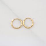 Candongas Aro Liso 0.3g / 1/4 in Oro Amarillo 18K