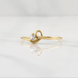 Anillo Solitario Lazo 0.85g / T8.75 Oro Amarillo 18K