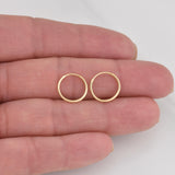 Candongas Aro Liso 0.4g / 1/2 in Oro Amarillo 18K