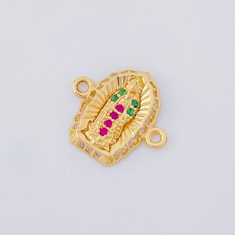 Herraje Virgen de Guadalupe 1.1g / 1/2 in Oro Amarillo 18K