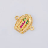 Herraje Virgen de Guadalupe 1.1g / 1/2 in Oro Amarillo 18K