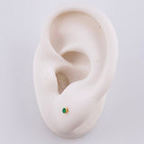 Stud Earrings Bezel 0.35g / in / 1.9mm Yellow Gold 18K