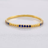 Interspersed Beads Ring 0.9g / T7 3/4 Yellow Gold 18K