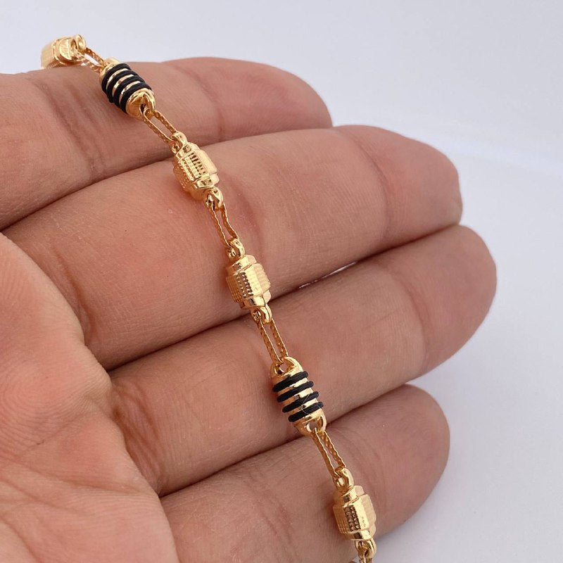 Rustic Barrel Anklet 5.85gr / 24.5cm / 18K Gold &