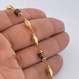 Rustic Barrel Anklet 5.85gr / 24.5cm / 18K Gold &