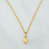 Set Cadena Lazo + Dije Ala / 1,15 gr / 17 3/4 in Oro Amarillo 18K