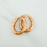 Hoop Earrings Noel Oval 2.45 g / 1 in 18K Rose Gold
